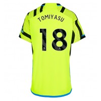 Dres Arsenal Takehiro Tomiyasu #18 Gostujuci za Žensko 2023-24 Kratak Rukav